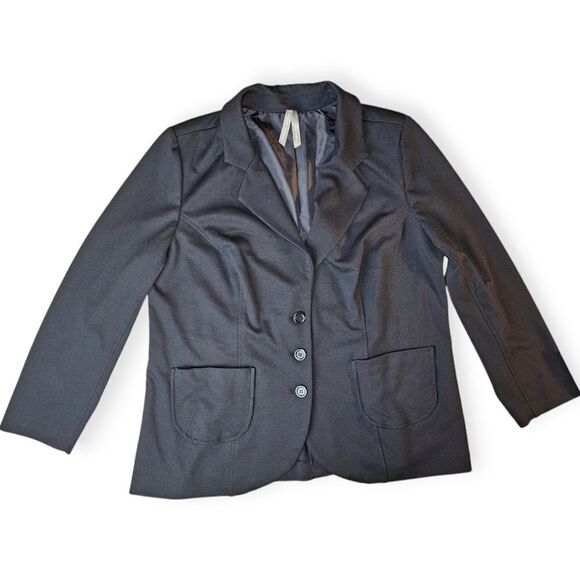 Penningtons Black Stretch Relaxed Fit Blazer Size 20 - Picture 14 of 15